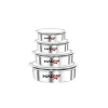 Nadstar Aluminum Sufuria 4pcs With Lid No Handle 24-25-26-27 Cookware Set Tope Cooking Pot with Lid for Commercial Use - Kitchen Heavy Duty