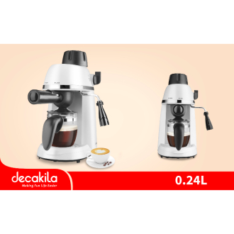 Decakila Espresso Maker 0.24L 800W Die-Casting Aluminum Alloy Boiler With Fronting Function Boil-Dry Protection KECF007W