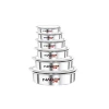 Nadstar Aluminum Sufuria 6pcs with Lid 19-20-21-22-23-24 Cookware Set Tope Cooking Pot with Lid for Commercial Use - Kitchen Heavy Duty