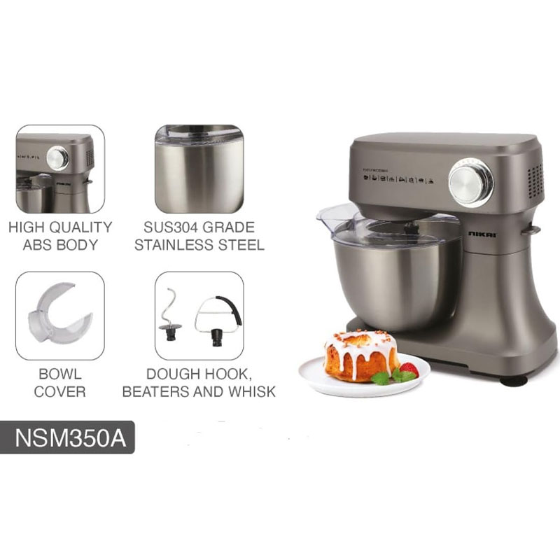 Nikai Kitchen Machine 400W 3.5L Mixer 10 Speed Stand Mixer With Pulse Dough Hook Beaters &Amp; Whisk 3.5 Liter Capacity Bowl With Cover Nsm350A 2 Nikai Kitchen Machine 400W 3.5L Mixer 10 Speed Stand Mixer With Pulse Dough Hook Beaters &Amp; Whisk 3.5 Liter Capacity Bowl With Cover Nsm350A