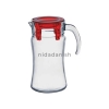 Pasabahce Jug Azur Red Lid 1.4Ltr 43018