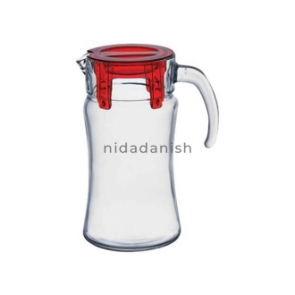 Pasabahce Jug Azur Red Lid 1.4Ltr 43018
