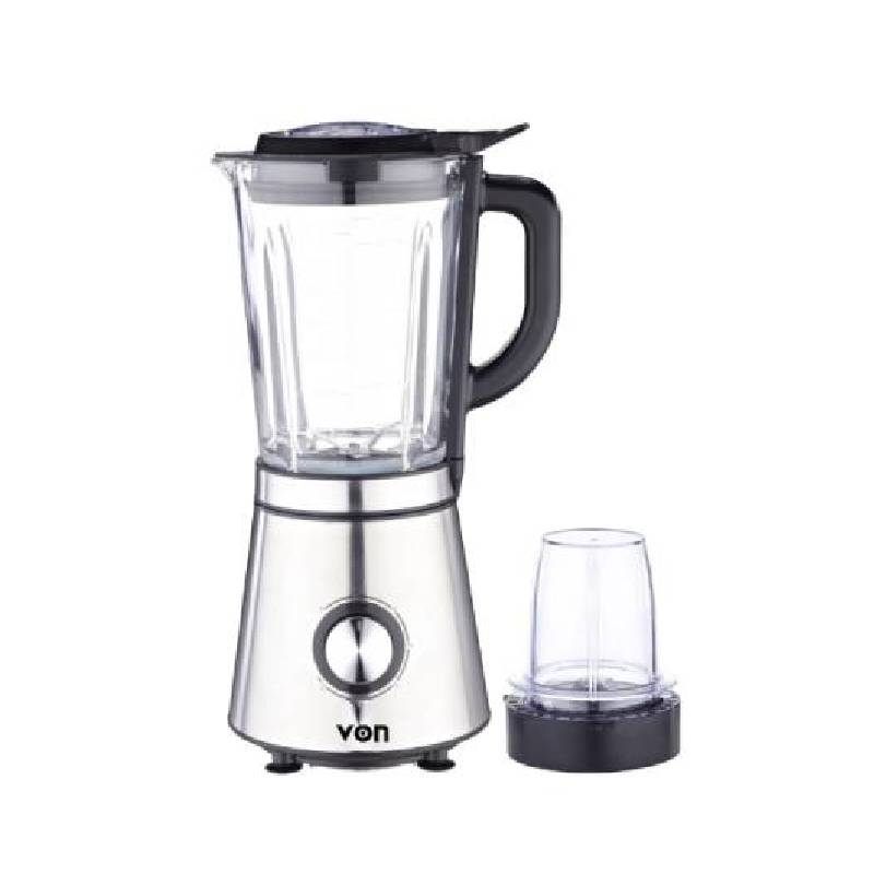 Von Blender 1.7L Stainless Steel Jar, 600W Black Anti Slip Feet Vbp351Nlw 1 Von Blender 1.7L Stainless Steel Jar, 600W Black Anti Slip Feet Vbp351Nlw