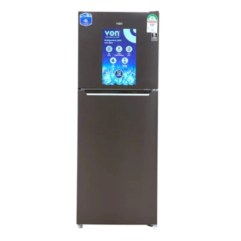 Von Double Door Fridge, 202L Silver Vart-26Nms 1 Von Double Door Fridge, 202L Silver Vart-26Nms