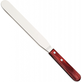 Tramontina Pastry Spatula Stainless Steel Blade 8" Red Polywood Treated Wood Handle 21161/178