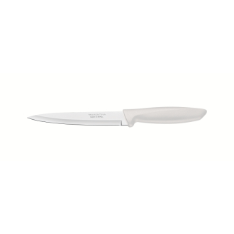 Tramontina Plenus Utility Knife with 6" Stainless Steel Blade and Off White Polypropylene Handle 23424/136