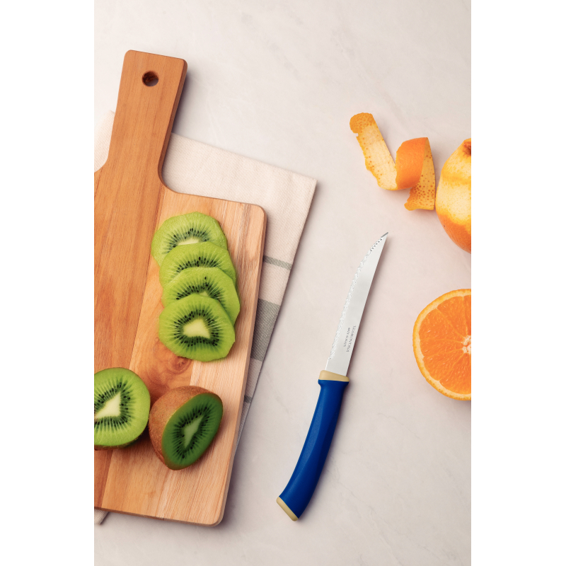 Tramontina Felice Barbecue Knife 5'' Stainless Steel Blades, Microserrated Edge &Amp; Blue Polypropylene Handles 2Pc Set 23494/215 3 Tramontina Felice Barbecue Knife 5'' Stainless Steel Blades, Microserrated Edge &Amp; Blue Polypropylene Handles 2Pc Set 23494/215