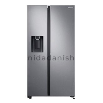 Samsung Refrigerator 617L with Sleek & Seamless Design, Side By Side. SpaceMax, Digital Inverter, Auto Ice Maker, Non-plumb Dispenser Silver RS64R5111M9