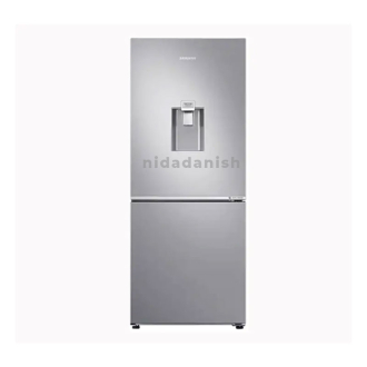 Samsung Refrigerator 284L with Flat Design, Double Door, Bottom Mount, Optimal Fresh Zone, Silver RB37N4160/RB30N4160