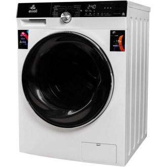 Evvoli Brushless DC Inverter Washing Machine SKG White Silver Front Loaded 1400RPM A+++ FBLH-814W/S