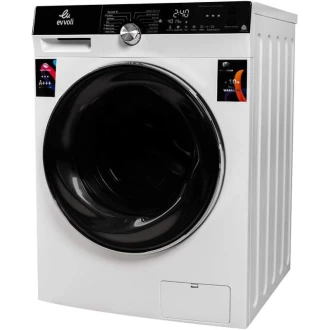Evvoli Brushless DC Inverter Washing Machine SKG White Silver Front Loaded 1400RPM A+++ FBLH-814W/S