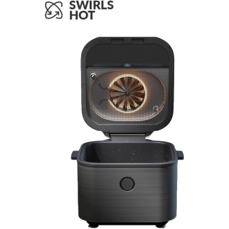 Evvoli Air Fryer 8L Digital Control Panel Display, 8 Preset Programs with Juicy and Crisper Plate and Water Tank1650W Black EVKA-AF8008D