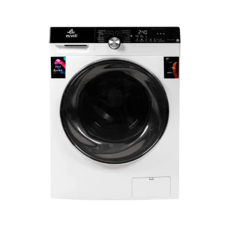 Evvoli Brushless DC Inverter Washing Machine SKG White Silver Front Loaded 1400RPM A+++ FBLH-814W/S