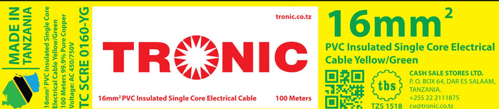 Tronic 16Mm Single Core Cable 3 Tronic 16Mm Single Core Cable