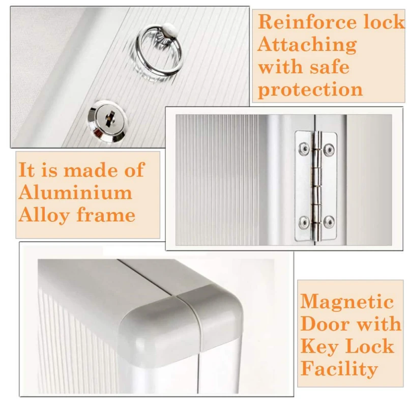 Generic Key Box Holder With Key Lock 32 Keys Aluminium (Keychain Included) 3 Generic Key Box Holder With Key Lock 32 Keys Aluminium (Keychain Included)