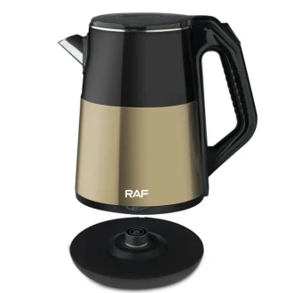 RAF Electric Cordless Kettle 2.5L 2000W, BPA Free Interior, 360° Swivel Base, Automatic Switch Off, High Quality Stainless Steel R.7819
