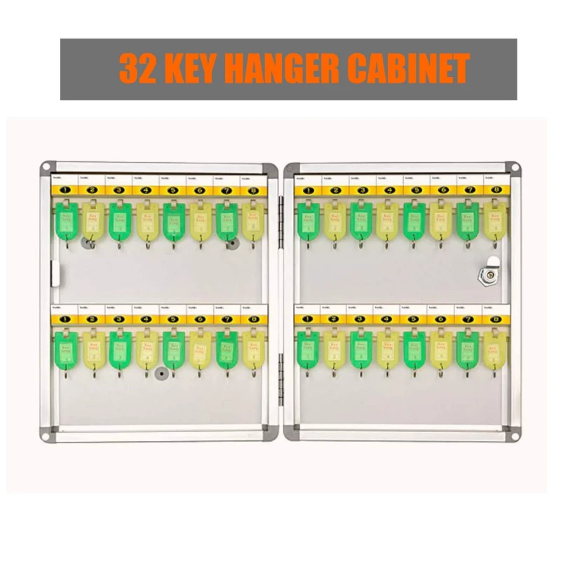 Generic Key Box Holder With Key Lock 32 Keys Aluminium (Keychain Included) 2 Generic Key Box Holder With Key Lock 32 Keys Aluminium (Keychain Included)