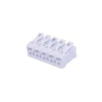 Tronic Connector with Button (L+N+E+1+2) 16Amps 5 Way Wire