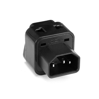 Tronic Black Adapter Plug IEC C14 10A 250V