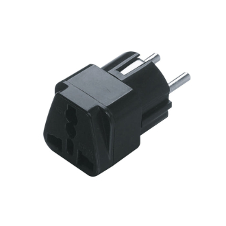 Tronic Black Universal Adaptor Traveler 16Amps EU