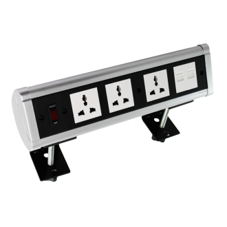 Tronic Desk Socket Universal x 3 + RJ45 Data x 2 BF ONDE