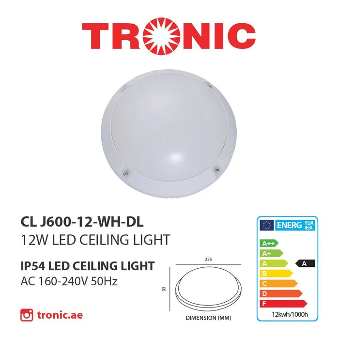 Tronic White Round Led Bulkhead 12 Watts 2 Tronic White Round Led Bulkhead 12 Watts