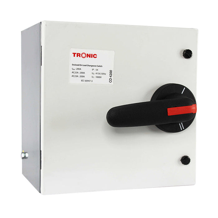 Tronic Onload Enclosed Manual Change Over 200A 1 Tronic Onload Enclosed Manual Change Over 200A