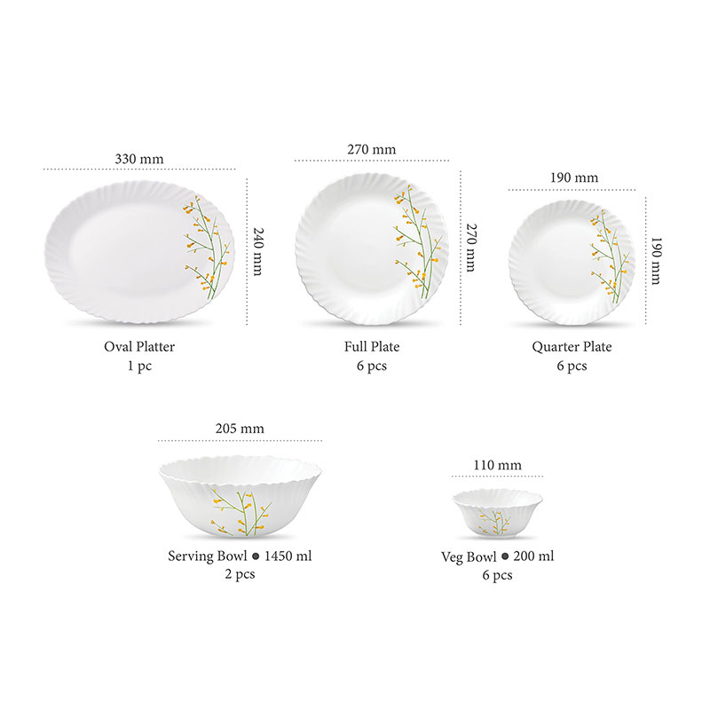 La Opala Dinner Set Citron Weave Classique 38 Pieces Lw038 4 La Opala Dinner Set Citron Weave Classique 38 Pieces Lw038