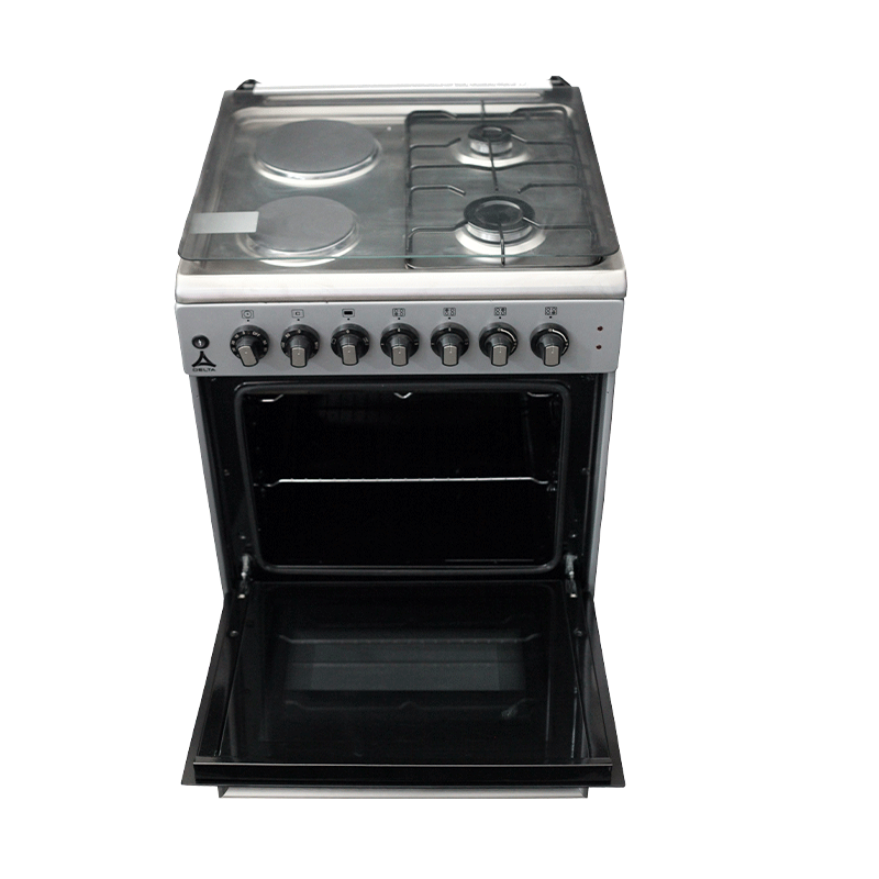 Delta Cookers 60X60Cm Electric Oven &Amp; Grill 2 Gas 2 Electric Inox Dgc-6022.I 2 Delta Cookers 60X60Cm Electric Oven &Amp; Grill 2 Gas 2 Electric Inox Dgc-6022.I