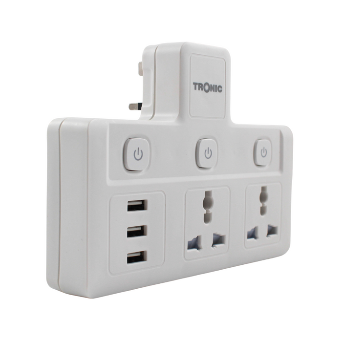 Tronic Multi Socket Adaptor With Usb 3 Tronic Multi Socket Adaptor With Usb