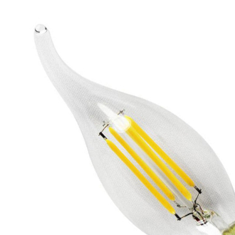 Tronic 4 Watts Candle Tail Filament LED Warm White E14 (Small Screw) Bulb