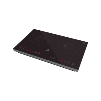 Evvoli Induction Hob 2 Burner Soft Touch Control with 9 Stage Power Setting 3500W IH201B