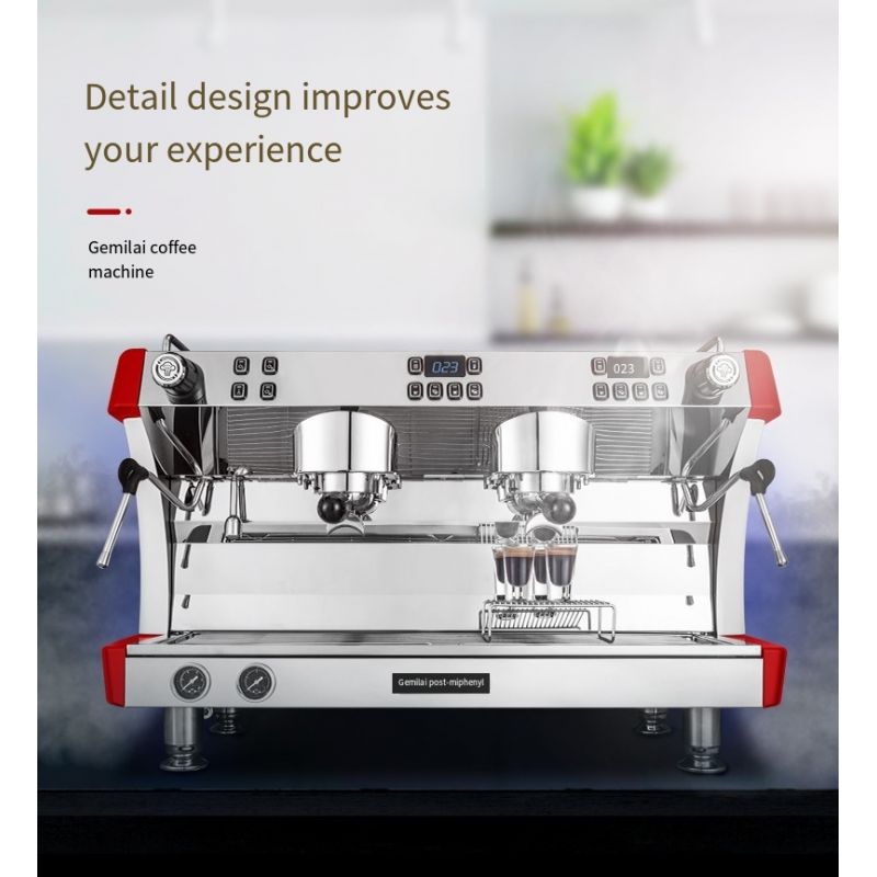 Gemilai Commercial Coffee &Amp; Espresso Machine Double Head 13 Gemilai Commercial Coffee &Amp; Espresso Machine Double Head