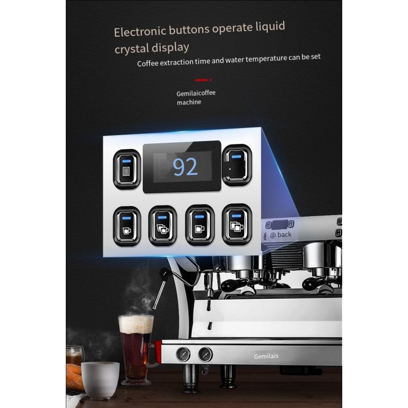Gemilai Commercial Coffee &Amp; Espresso Machine Double Head 12 Gemilai Commercial Coffee &Amp; Espresso Machine Double Head