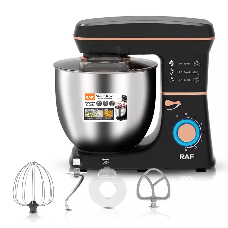 Raf Stand Mixer 10L 1800W Dry Anti Splash Protection, Speeds With Pulse Function, R.6673 1 Raf Stand Mixer 10L 1800W Dry Anti Splash Protection, Speeds With Pulse Function, R.6673