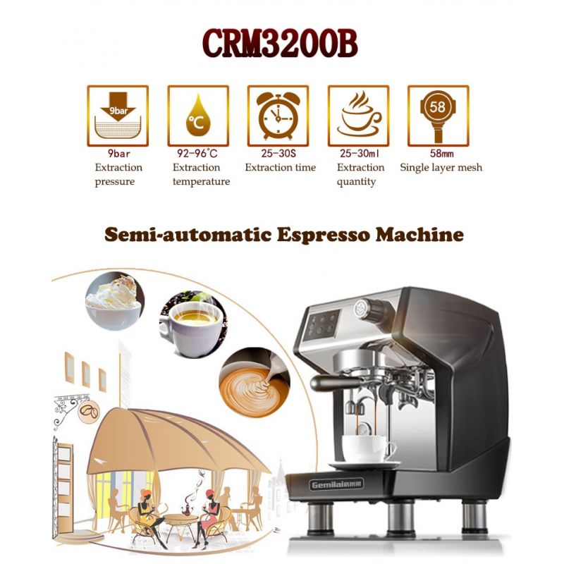 Gemilai Commercial Coffee &Amp; Espresso Machine Single Head 8 Gemilai Commercial Coffee &Amp; Espresso Machine Single Head