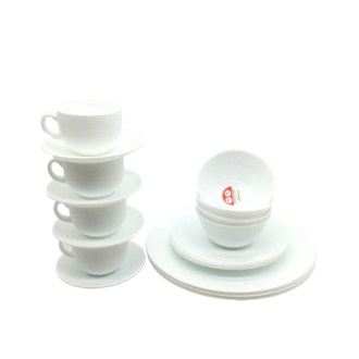 La Opala Dinner Set Ivory White 20 Pieces L1020