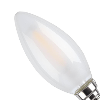 Tronic 4 Watts Candle Frosted Filament LED Warm White E14 (Small Screw) Bulb