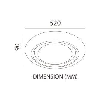 Tronic Modern Colour Changeable (3 Shades) Ceiling Light