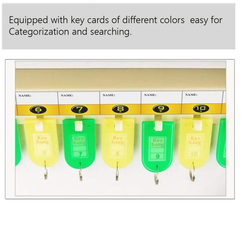 Defelom Key Box Aluminium Cabinet With Key Lock 32 Keys (Keychains Not Included) 8 Defelom Key Box Aluminium Cabinet With Key Lock 32 Keys (Keychains Not Included)