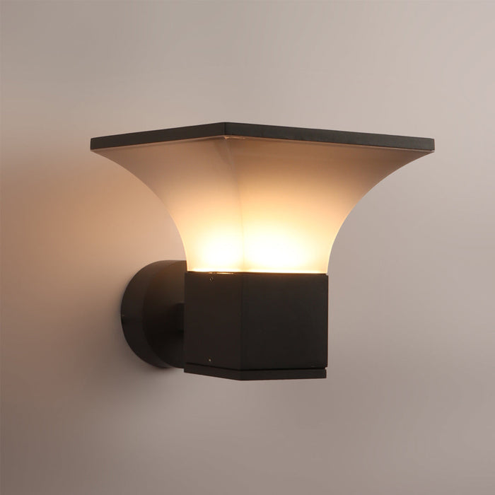 Tronic Black Square Cone-Shaped Wall Light 2 Tronic Black Square Cone-Shaped Wall Light