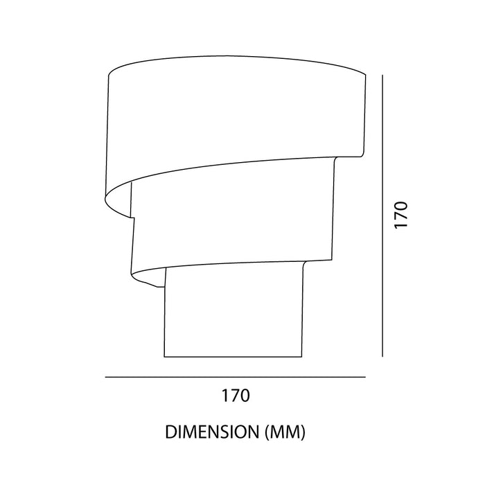 Tronic Spiral Scone Decorative Wall Lamp 3 Tronic Spiral Scone Decorative Wall Lamp