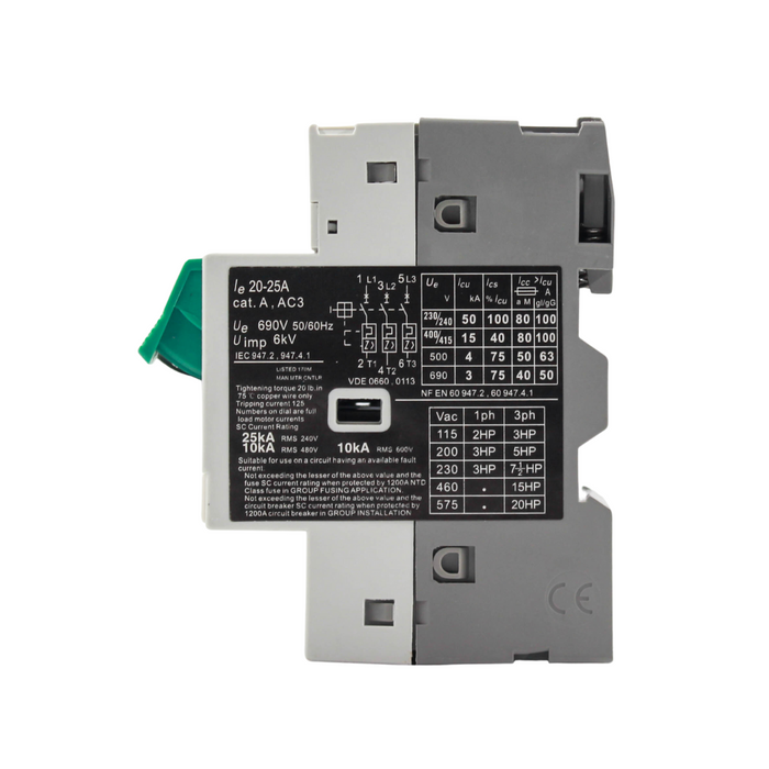 Tronic Motor Protection Circuit Breaker 20-25Amps 3 Tronic Motor Protection Circuit Breaker 20-25Amps