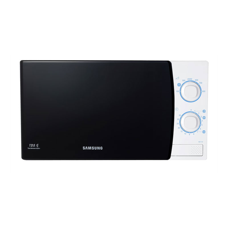 Samsung Microwave Oven 20L 1150W Solo, 7 Power Levels, Manual, Slim Exterior, Push Button, Ceramic Enamel Cavity, White Me711K 1 Samsung Microwave Oven 20L 1150W Solo, 7 Power Levels, Manual, Slim Exterior, Push Button, Ceramic Enamel Cavity, White Me711K