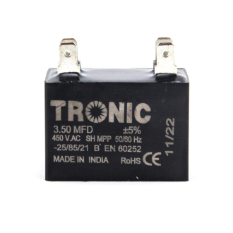 Tronic Fan Capacitor 3.50 MFD Square