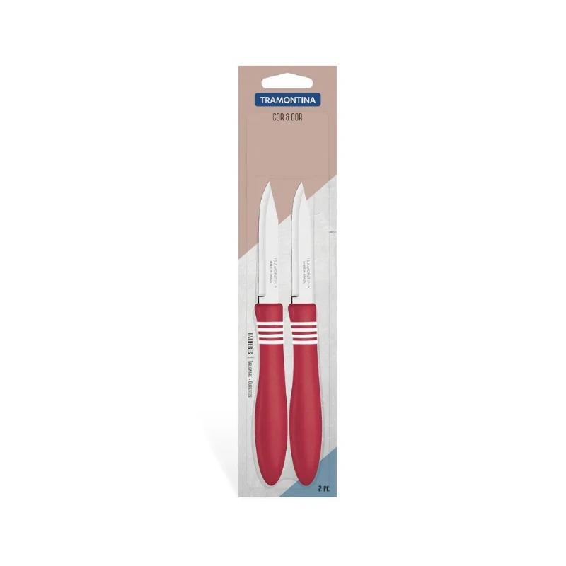 Tramontina Paring Knives Cor 2Pcs Set 23461/273 1 Tramontina Paring Knives Cor 2Pcs Set 23461/273