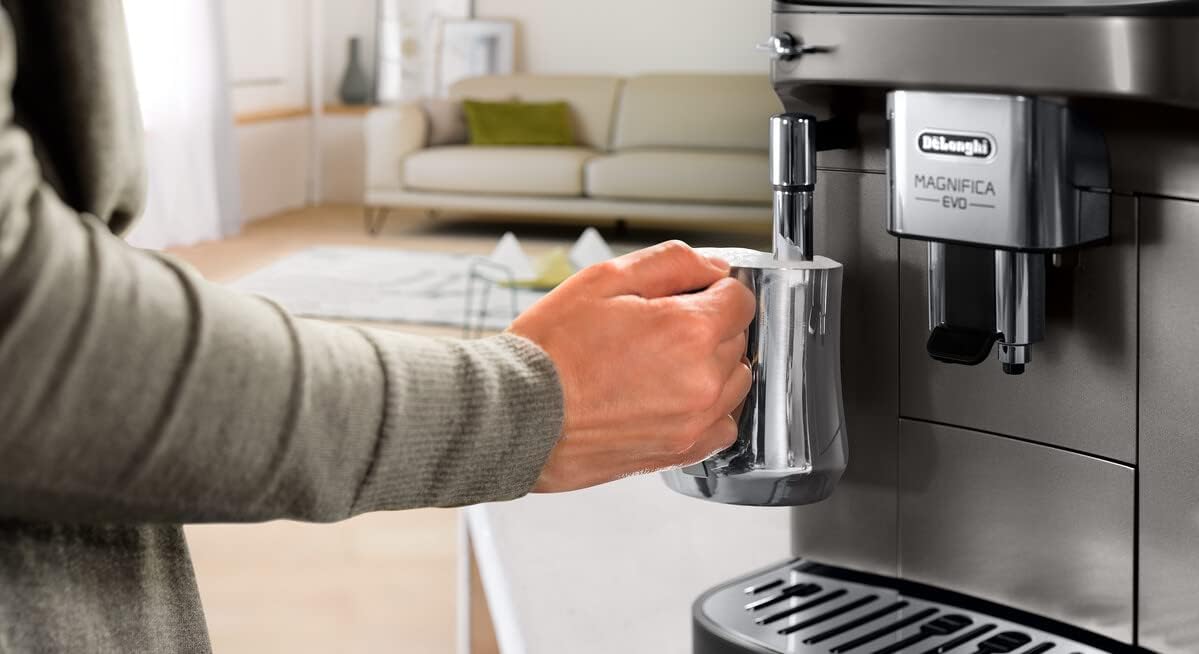 De'Longhi Magnifica Evo Bean To Cup Fully Automatic Coffee Machine Traditional Milk Frother Built In Grinder 100% Arabica Whole Coffee Beans Ecam290.42.Tb Titanium &Amp; Black 9 De'Longhi Magnifica Evo Bean To Cup Fully Automatic Coffee Machine Traditional Milk Frother Built In Grinder 100% Arabica Whole Coffee Beans Ecam290.42.Tb Titanium &Amp; Black