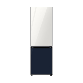 Samsung Refrigerator Glam 339L with Digital Inverter, Flat Design, Bottom Freezer, Bespoke, Metal Cooling, LED Lighting, DIT White and Navy RB33T307029