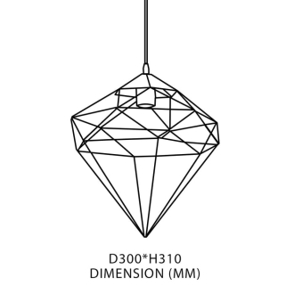 Tronic Black Diamond Cage Pendant Lamp