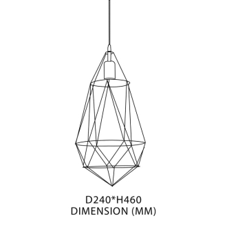 Tronic Black Diamond Cage Pendant Lamp